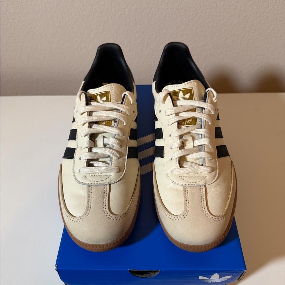 Adidas Samba OG Cream and Black Sneakers - Picture 3 of 9